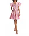 Celia B Baba Voyager Short Dress In Pink Multi In Pink