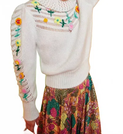 Celia B Bianca Sweater In White In Neutral