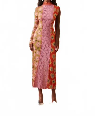 Celia B Care Panelled Dress In Multi