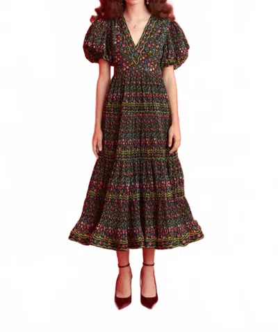 Celia B Celestia Maxi Dress In Multicolor In Brown