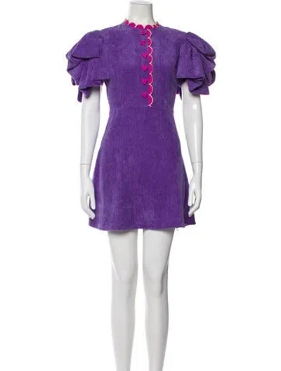 Pre-owned Celia B Corduroy Mini Dress In Purple