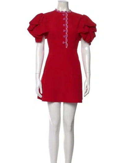 Pre-owned Celia B Corduroy Mini Dress In Red