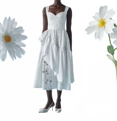Celia B Corsica Midi Dress In White