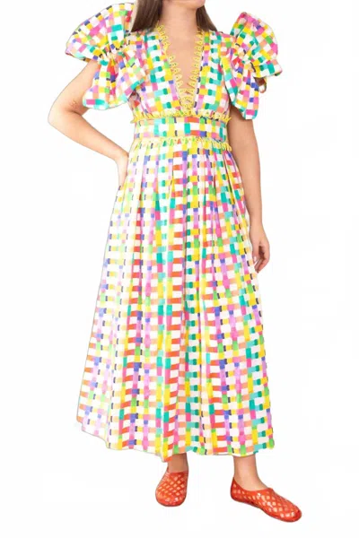 Celia B Curazao Midi Dress In Multicolor