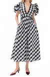 Celia B Curazao Vichy Dress In Black In Black