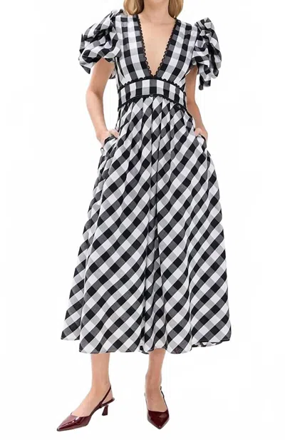 CELIA B CURAZAO VICHY DRESS IN BLACK