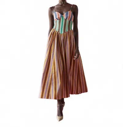 Celia B Duku Dress In Striped In Multi