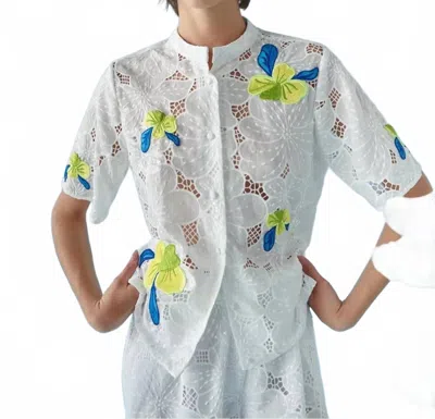 Celia B Durian Top In White