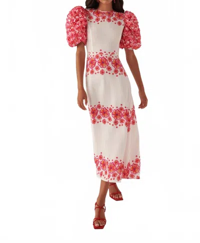 Celia B Floral Dress In Multi In Red