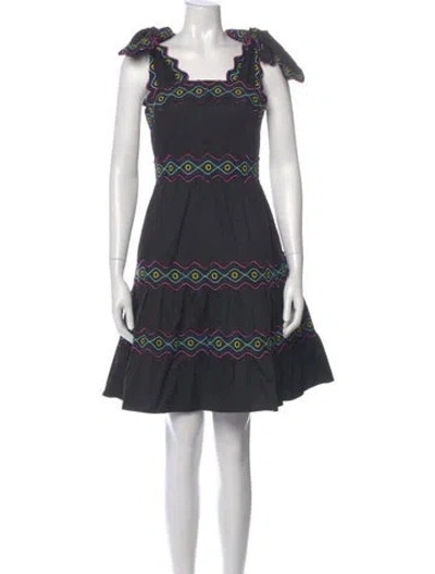 Pre-owned Celia B Floral Print Long Dress In Black
