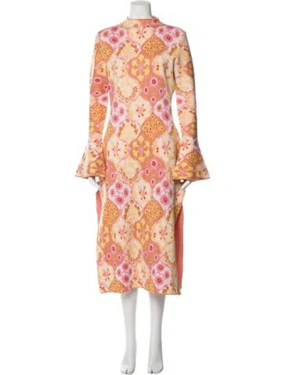 Pre-owned Celia B Floral Print Long Dress In Multi