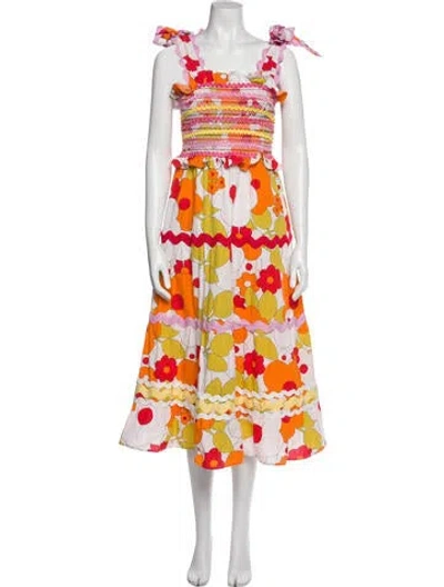 Pre-owned Celia B Floral Print Midi Length Dress In Multi