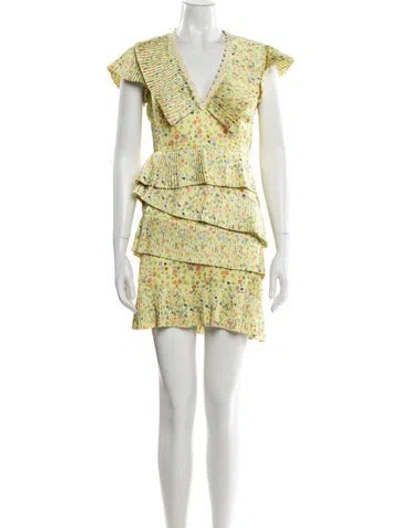 Pre-owned Celia B Floral Print Mini Dress In Multi