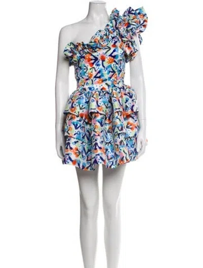 Pre-owned Celia B Floral Print Mini Dress In Multi