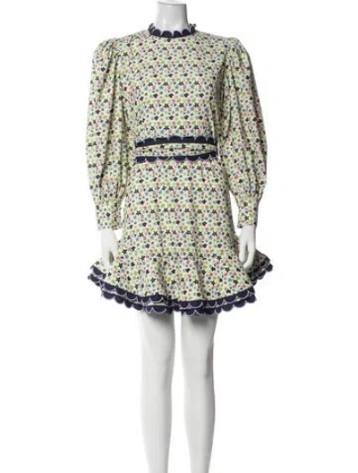 Pre-owned Celia B Floral Print Mini Dress In Multicolor