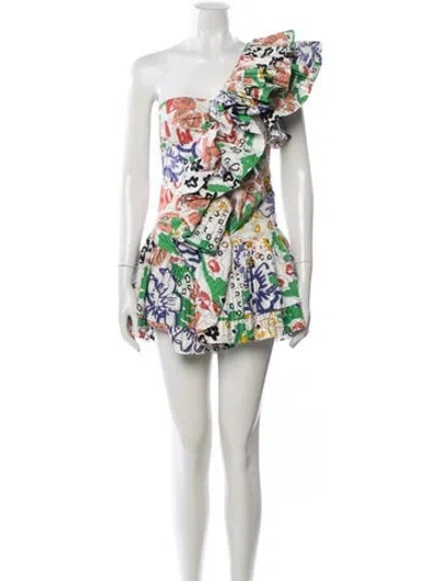Pre-owned Celia B Floral Print Mini Dress In Pink