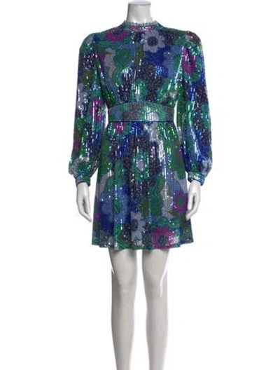 Pre-owned Celia B Floral Print Mini Dress W/ Tags In Multi
