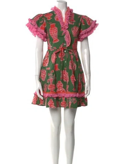 Pre-owned Celia B Floral Print Mini Dress W/ Tags In Pink