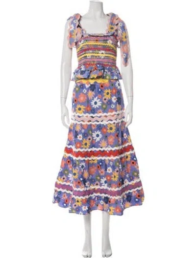 Pre-owned Celia B Floral Print Skirt Set W/ Tags In Multi