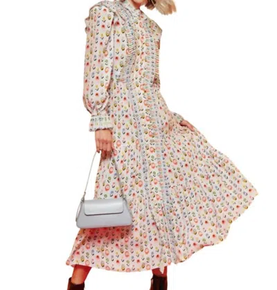 Celia B Floreale Dress In White Multi