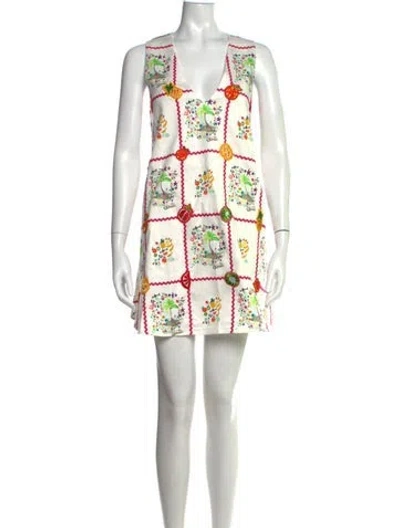 Pre-owned Celia B Graphic Print Mini Dress In Pink