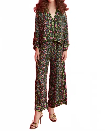 Celia B Hala Flowing Top In Floral In Multi