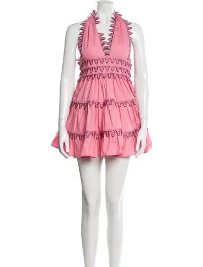 Pre-owned Celia B Halterneck Mini Dress In Pink