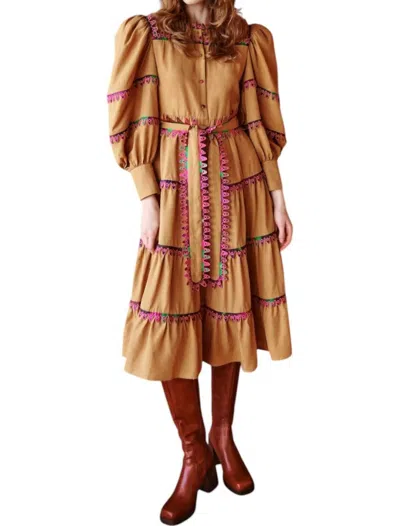 Celia B Hasu Dress In Sand In Beige