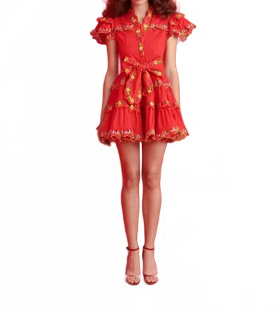 Celia B Haze Mini Dress In Red