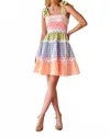 Celia B Jade Short Vichy Dress In Multi In Multi