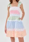 Celia B Jade Short Vichy Dress In Multi In Multi