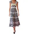 Celia B Jade Vichy Midi Dress In Multi