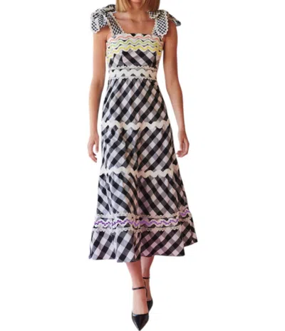 Celia B Jade Vichy Midi Dress In Multi