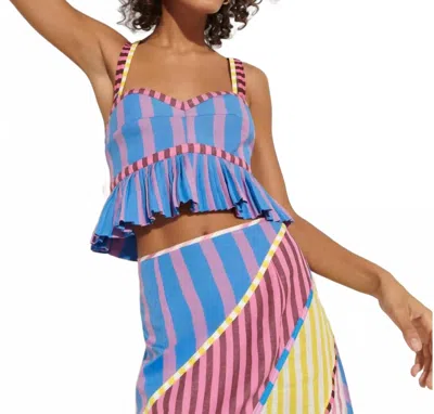 Celia B Julieta Top In Multi In Blue