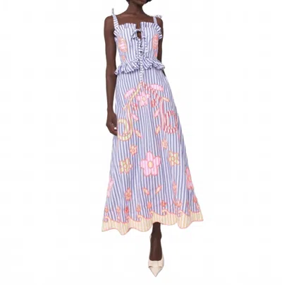 Celia B Kailen Dress In Blue Multi In Purple