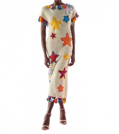 Celia B Kairo Midi Dress In White In Animal Print