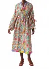 Celia B Kauai Long Sleeve Midi Dress In Multi In Multi