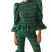 Celia B Leyland Top In Green In Green