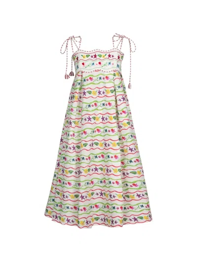 Celia B Lola Floral-print Midi Dress In Multi