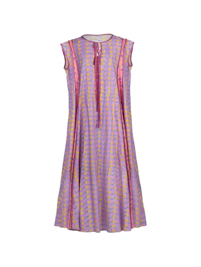 Celia B Lyra Floral Tie-neck Maxi Dress In Pink