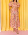 Celia B Nammu Puff Sleeves Maxi Dress In Yellow