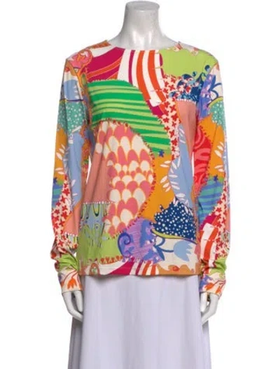 Pre-owned Celia B Nylon Printed Blouse In Multi