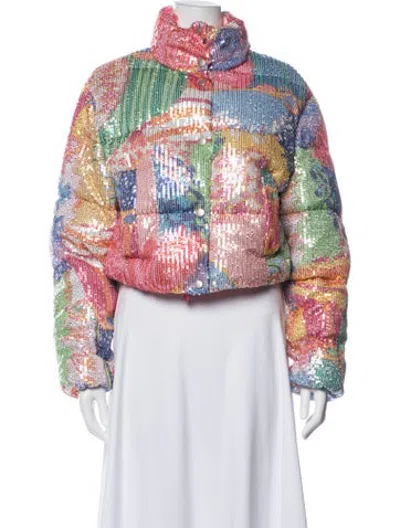 Pre-owned Celia B Patterned Jacket In Pink