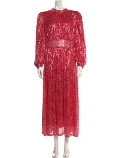 Pre-owned Celia B Patterned Long Dress In Multi