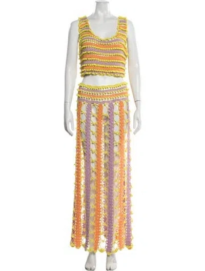 Pre-owned Celia B Patterned Skirt Set In Multicolor