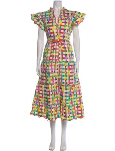 Pre-owned Celia B Printed Long Dress W/ Tags In Multi