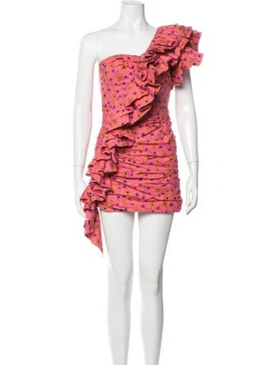 Pre-owned Celia B Printed Mini Dress In Multi