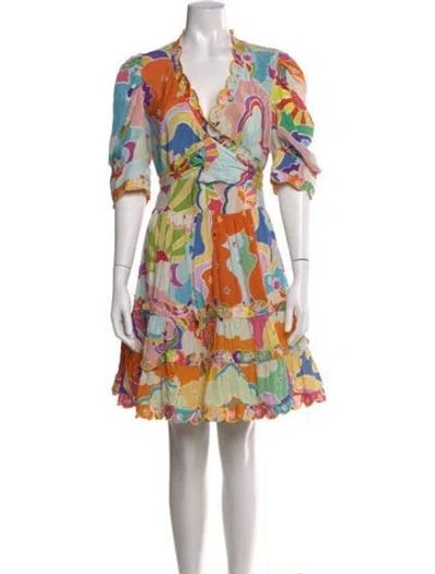 Pre-owned Celia B Printed Mini Dress In Pink