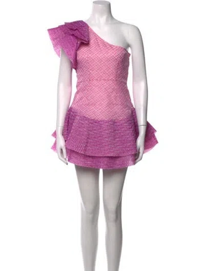 Pre-owned Celia B Printed Mini Dress In Pink