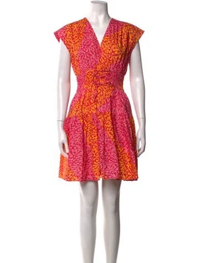 Pre-owned Celia B Printed Mini Dress In Pink